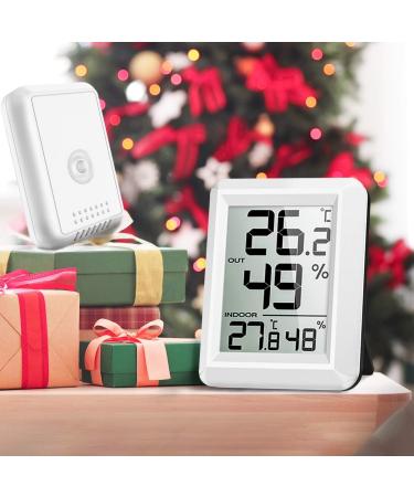 Buy BriFit Hygrometer Thermometer - Large LCD Indoor/Outdoor Sensor / Switch - Perfect for Home & Office - Buy Online on GoSupps.com