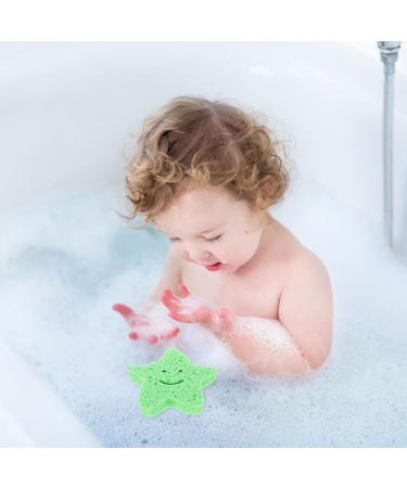 6pcs Exfoliating Bath Sponge Set - Star-Shaped Loofahs for Kids & Adults | Soft Foam Body Scrubber for Shower & Bath | Portable Exfoliating Bathing Pouf - Buy Online on GoSupps.com