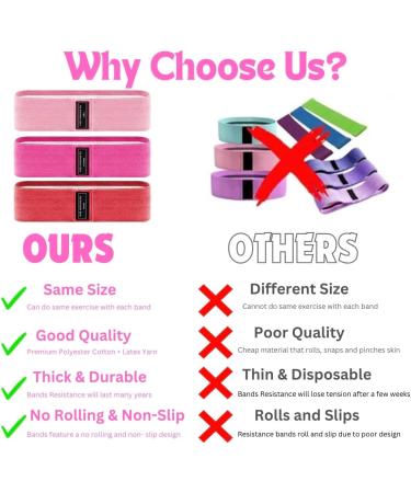 Buy Resistance Bands | Fabric Booty Bands for Legs Hips & Glutes - 3 Levels for Bodybuilding Yoga Pilates & Rehab - International Shipping Available - Buy Online on GoSupps.com