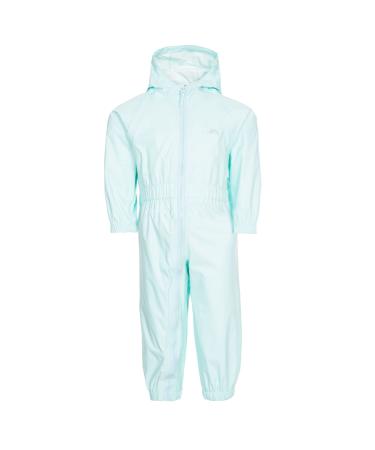 Trespass Children s Unisex Button Rain Suit 3-4 Years pale mint