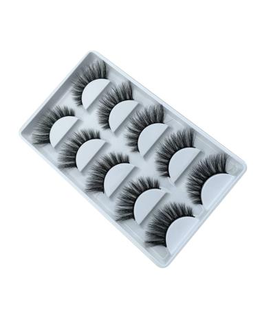 Healeved 5 Pairs Fake Eyelashes Girl Cosmetics False Lash Girl Eyelash Girl Makeup Eyelashes False Eyelash Eyelashes Accessory Cosmetics Eyelash Realistic Fake Lashes Beauty Eyelashes