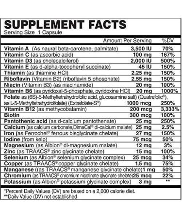 Nutri Supreme Ultimate Prenatal Vitamins 90 Veggie Capsules. 1 000 mcg Folate One Per Day Pregnancy Multivitamin with over 20 Essential Vitamins Mom and Baby Health Kosher 90 Day Supply - Buy Online on GoSupps.com