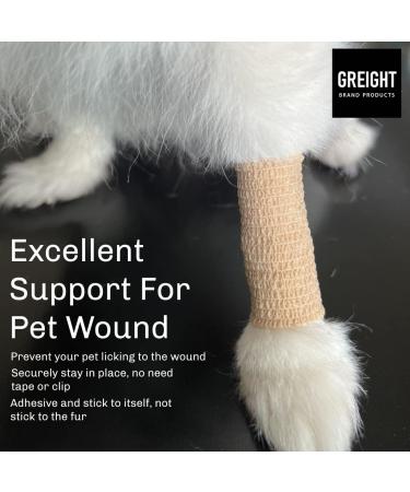 Self Adhesive Bandage Wrap 5 Yards - Breathable Cohesive Athletic Bandages for Sports Injuries (1 Inch 12 Pack Tan) - Ideal for Ankle Knee & Wrist Sprains - International Shipping Available - Buy Online on GoSupps.com