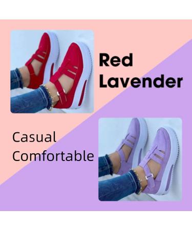 Swezida Women's Orthopedic Arch Support Walking Shoes - Purple, Size 39 - Buy Online on GoSupps.com