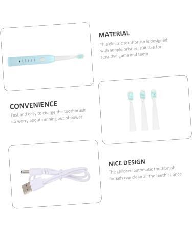 Buy Beavorty Electric Toothbrush for Kids - Soft Bristle Replacement Heads Waterproof & Automatic Cleaning Brush - Blue (1 Pack) - Buy Online on GoSupps.com