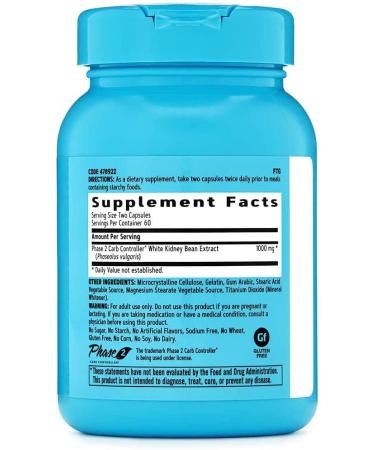 GNC Total Lean Phase 2 Carb Controller 120 Capsules - Reduce Calorie Impact from Carbs - Buy Online on GoSupps.com