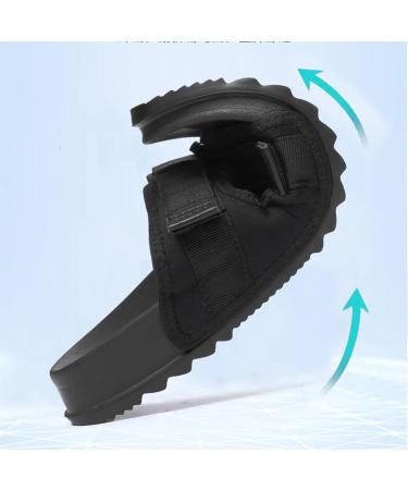 HCGION Men's Diabetic Orthopedic Slippers Extra Wide - Memory Foam, Adjustable & Comfortable for Swollen Feet - Black, Size 46 UE - Buy Online on GoSupps.com