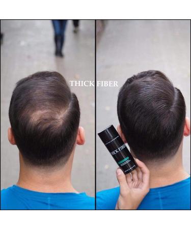 THICK FIBER Hair Building Fibers for Thinning Hair & Bald Spots (BLACK) - 25g Bottle - Instantly Conceals Hair Loss - Men & Women - 0.88oz - Buy Online on GoSupps.com