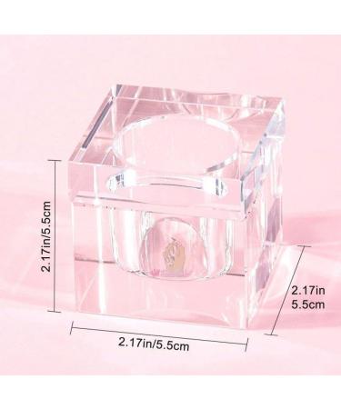 Nail Dappen Dish Crystal Glass Manicure Nail Cup Nail Liquid Cup with Lid Professional Acrylic Liquid Monomer Small Dappen Dish for Acrylic Nails Transparent - Buy Online on GoSupps.com