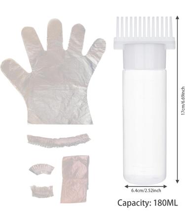 Hair Oil Applicator Bottle 180ml with Hair Dye Kit Root Comb Applicator Bottle with Clear Scale Portable Hair Bleach Kit for Home Barber Shop Hair Dye Tools - Buy Online on GoSupps.com