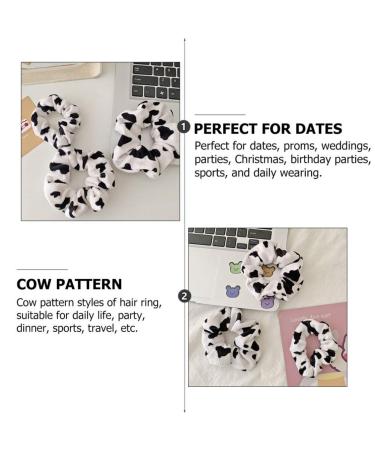 Elastic Cow Pattern Hair Ties - Ponytail Holders for Girls | Durable Elastic Cords | International Shipping - Buy Online on GoSupps.com