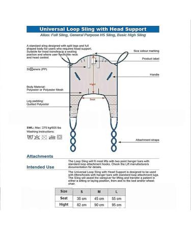 Hoist for Lifting Elderly Mesh Bath Commode Patient Lifter Deluxe Padded with Head Support Heavy Duty Transfer Sling for Transfer Patient (Size : Medium) - Buy Online on GoSupps.com