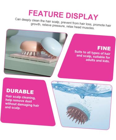 Tovinanna 3-in-1 Shampoo Brush - Scalp Massager & Skin Peeling Tool for Kids - Clean Hairbrush & Head Massage Device - Buy Online on GoSupps.com