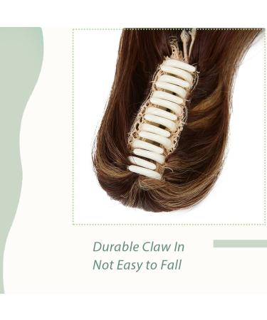 SEGO 45cm Ponytail Hair Extension | Voluminous Synthetic Braid Clip-In | Medium Brown & Light Brown Mix - 140g Hair Piece for Instant Glam - Buy Online on GoSupps.com