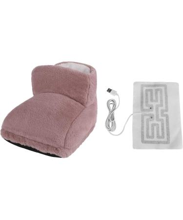 Electric Heated Foot Warmers for Men & Women - USB Rechargeable Plush Thermal Heating Pad - Cozy Winter Boot & Shoe Heater in Pink - Buy Online on GoSupps.com