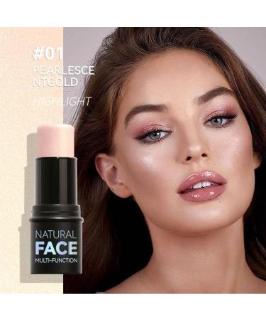 2-Pack Highlighting and Finishing Stick Non-stick Face Highlighter and Shadow Pencil Long-Lasting Smooth Face Highlighting Makeup (Pearl and Coffee) - Buy Online on GoSupps.com