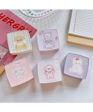 Xming Pink Purple Cartoon Cosmetic Contact Lens Box - Portable Care Companion for Contact Lenses - Buy Online on GoSupps.com