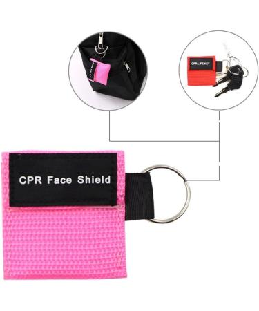 Pack of 5 CPR Face Shield Masks Keychain Rings - Emergency First Aid Training Kit (Black) - Buy Online on GoSupps.com