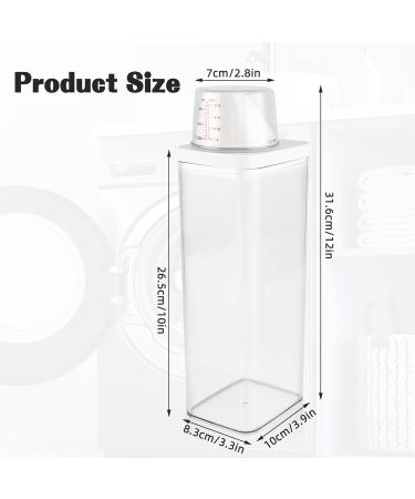 Airtight Detergent Dispenser with Measuring Cup Laundry Detergent Washing Powder Storage Box Washing Powder Container Storage Bucket Detergent Box for Soft Washer (1900 ml) - Buy Online on GoSupps.com