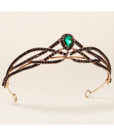 Beaupretty Princess Bride Baroque Headband - Emerald Crystal Tiara for Wedding and Halloween - Buy Online on GoSupps.com