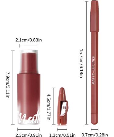  Tyinerc Lip Pencil and Lip Gloss Set - Long-Lasting Pencil | Lip Contour - For Shopping Travel Business Trips Stage Dates Gatherings and Holidays - Buy Online on GoSupps.com