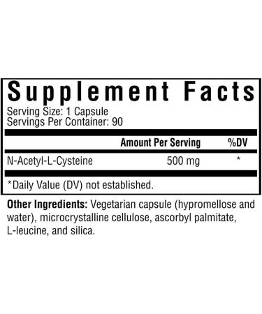 NAC 500mg N-Acetyl-L-Cysteine Capsules for Powerful Detox | 90 Easy-to-Swallow Caps | Free of Allergens | Seeking Health - Buy Online on GoSupps.com