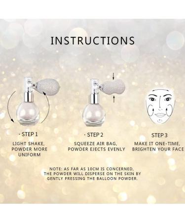 Glitter Highlighter Powder Spray - Platinum White Shimmer for Women's Makeup and Body Contouring - Buy Online on GoSupps.com