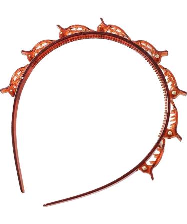 Bangs Hairstyle Hairpin Twist Plait Headband Hollow Woven Sectional Clip Headband Double Bangs Hairstyle Hairpin Headband With Clip For Weddings Red - Buy Online on GoSupps.com