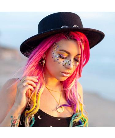 Blue Pink Biodegradable Glitter for Festivals - Cosmetic Grade Face, Hair, Eye, Body Glitter - Festival & Rave Accessory - Buy Online on GoSupps.com