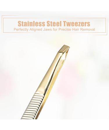 VOCOSTE Eyebrow Tweezers Stainless Steel Tweezers Silver Tone - Buy Online on GoSupps.com