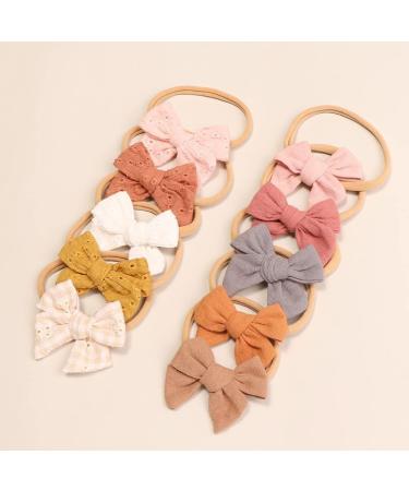 Baby Girls Headband Soft Nylon Elastic Flower Bow Animals Hair Accessories for Toddler Infant Newborn Style H - Buy Online on GoSupps.com