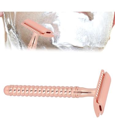 Double-Cutting Safety Razor for Men | Non-Slip Handle | Zinc Alloy | Washable Body Hair Removal Tool (Copper) - Shop Now! - Buy Online on GoSupps.com