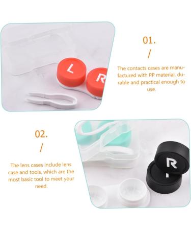Homsfou 8-Pack Contact Lens Container & Solution | Practical Glasses Box & Lens Remover for Colored Contacts - Buy Online on GoSupps.com