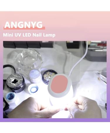 Angnya Mini UV LED Nail Lamp - Portable Gel Nail Dryer for At-Home & Professional Use | Pink Nail Art Tool - Buy Online on GoSupps.com