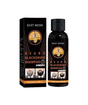 Ximan beard color for men - 30 ml mild mild herbal beard blacken shampoo - Cleaning men beard dye shampoo permanent black mustache coloring fluid