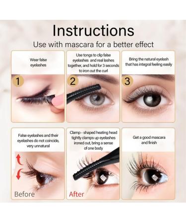 Kapmore Professional USB Rechargeable Eyelash Curling Clip Electric Infrared Portable Plastic Curler Tool Black - Buy Online on GoSupps.com