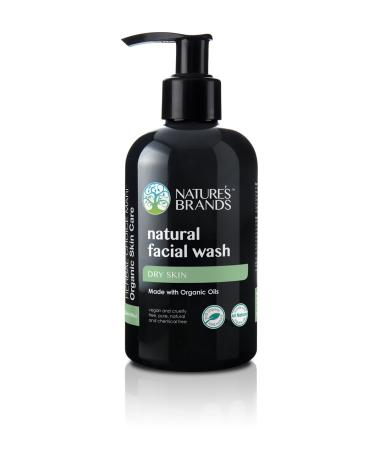 Natural Facial Wash by Herbal Choice Mari (Dry Skin  8 Fl Oz Bottle) - Made with Organic Ingredients
