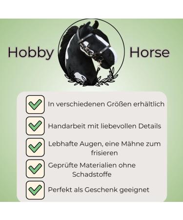 KHT Aria Shop Hobby Horsing | Plush Horse Sports Toys | Trend Sport & Dressage Exercises | Handcrafted A3 Hobby Horse in Black & White - Buy Online on GoSupps.com