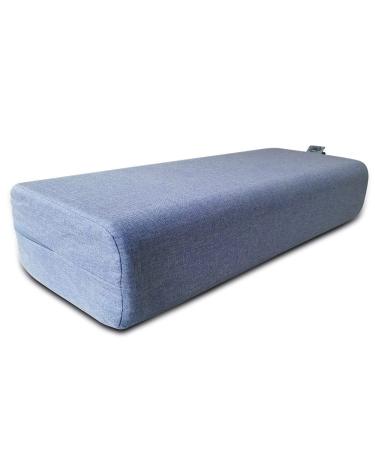 NGT new guide steps Yoga Bolster Pillow for Meditation and Support - Rectangular Yoga Cushion Foam Wedges Washable Suede Pillowcase for Men and Women with Carry Handles. Blue Soft fabric
