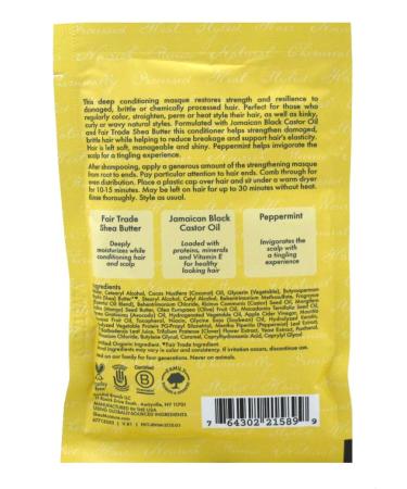 SheaMoisture Jamaican Black Castor Oil Treatment Masque 2 oz - Strengthen & Restore Hair Care - Buy Online on GoSupps.com