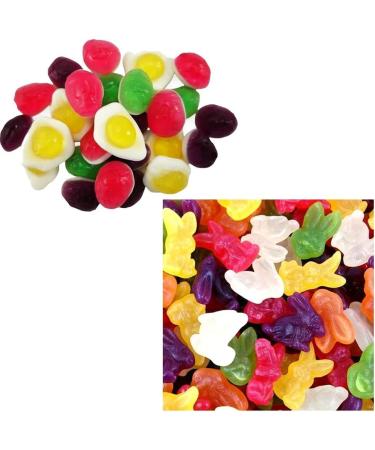 Mixed Jelly Bunnies & Eggs Galore Fruit Flavour Gummy Sweets Bag| Easter Treat (1kg) - Buy Online on GoSupps.com