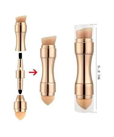 4 in 1 Makeup Brush Set - Soft Concealer & Eyeshadow Brush with Elastic Sponge Head for Travel | International Shipping Available - Buy Online on GoSupps.com