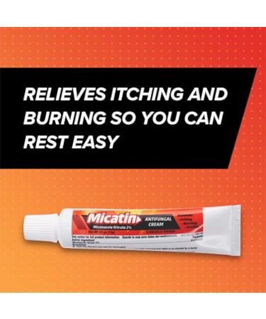 2pk Micatin Antifungal Cream with Miconazole Nitrate 2% - Treat Athlete's Foot, Jock Itch, Ringworm & Foot Fungus - 0.5 oz - Buy Online on GoSupps.com