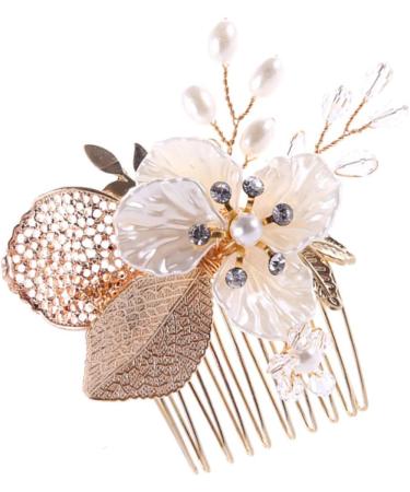 Housoutil 1pc Crystal Hair Comb Wedding Hair Comb Headpiece for Bride Bridal Comb Headwear for Women Gold Hair Comb Bridal Hair Comb Crystal Headpiece Tiara Leaf Miss Accessories - Buy Online on GoSupps.com