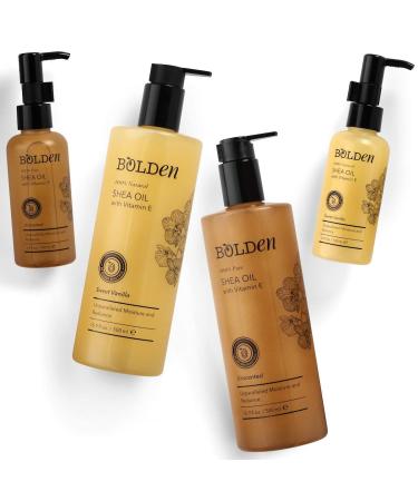 BOLDEN Sweet Vanilla Shea Oil | Moisturizing Body Oil with Vitamin E | 3.4 fl oz - Buy Online on GoSupps.com