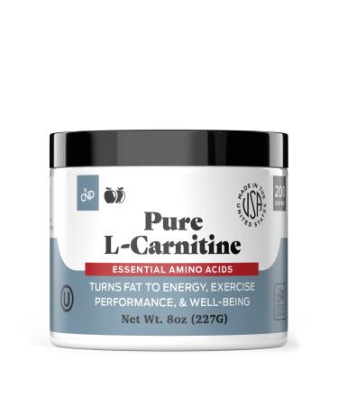 Pure L-Carnitine Powder Supplement - 8oz (227g) 60 Servings Amino Acid for Energy & Well-Being