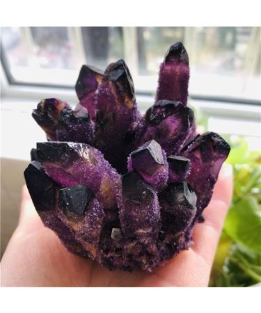 Natural Crystal Rough Natural Violet Ghost Phantom Quartz Crystal Cluster Specimen Stones (Size : 400-500g)