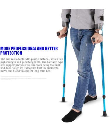Crutch Portable Collapsible Arm Elbow Crutches Thickened Aluminum Disabled Armpit Rehabilitation Walker 2PCS (2PCS) () Bathing in Sunlight - Buy Online on GoSupps.com