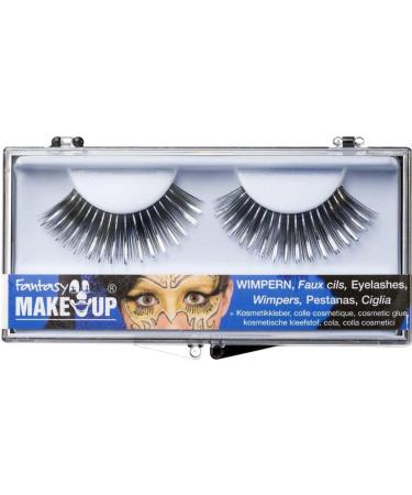 Long eyelashes black/silver. silver-black