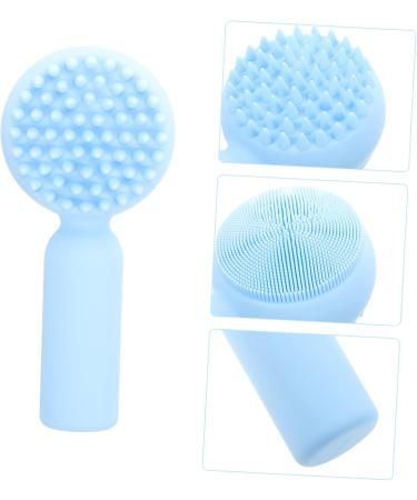 DRESSOOS Silicone Face Brush Silicone Facial Scrubber Exfoliating Face Scrubber Face Scrub Brush Face Exfoliator Face Exfoliating Brush Face Washing Brush Skincare Brush Silicone Scrubber 11x5cm Sky-blue - Buy Online on GoSupps.com